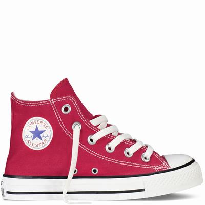 Converse Chuck Taylor All Star Classic Colours Tdlr/Yth High Tops Kids - Red Shoes (916YWCQK)